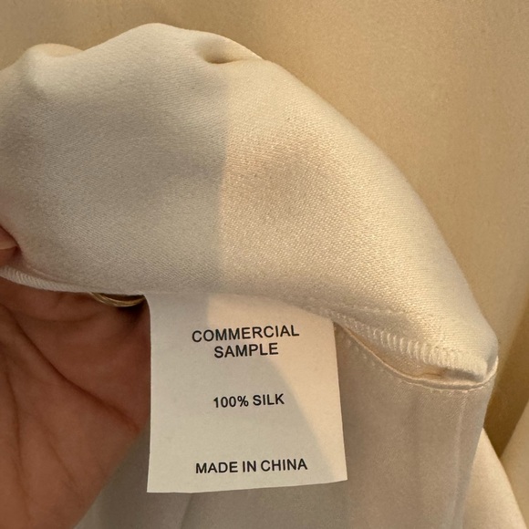 FRAME Silk Kaftan Maxi Dress White - Picture 12 of 12